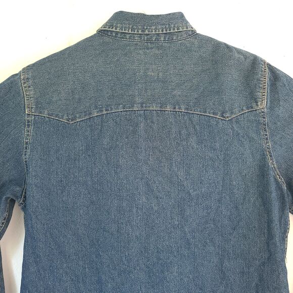 VTG Levi's Red Tab Denim Long Sleeve Button Up Pearl Snap Women Sz Med western - Picture 13 of 16